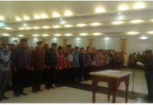 Pengambilan Sumpah Jabatan Dan Pelantikan Pejabat Pimpinan Tinggi Pratama,Administrator Dan Pengawas Lingkup Pemprov Sulbar.