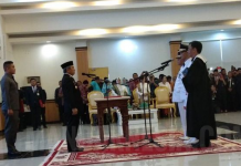 Gubernur Sulawesi Barat,Ali Baal Masdar, Lantik Bupati Mamasa.