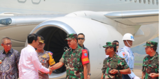 Kasdam XII/Tpr Bersama Forkopimda Sambut Kedatangan Presiden RI di Bumi Khatulistiwa
