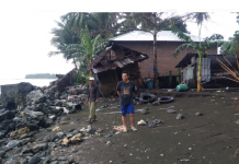 Abrasi Pantai Bersamaan Banjir Melanda Desa Orobatu Tapalang Barat.