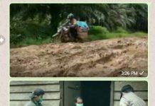 Perjuangan Bhabinkamtibmas menyalurkan bantuan paket sembako didaerah terpencil.