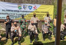 Solidaritas sosial BHABINKAMTIBMAS Peduli lingkungan.
