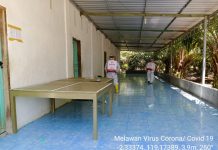 Tim Gugus Covid Mamuju Lakukan Penyemprotan di Rumah Pasien Positif 43