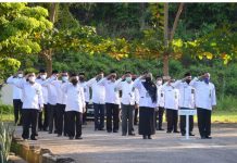 Pelaksanaan Upacara Dilingkup Kemenag Sulbar Dipimpin Kepala Kemenag
