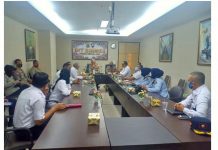 Polda Metro Jaya KBP Badya Wijaya Mengajak Kanwil Kemenkumham Membahas Pencegahan Covid-19.