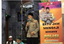 Pprogram Kapolda Metro Jaya’ 1Jam Mengaji Bersama Polisi Dimesjid Jami Matraman Jakarta Pusat.