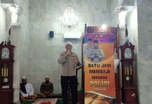Program Kapolda Metro Jaya, Satu jam mengaji bersama Polisi dilaksanakan oleh KBP Badya Wijaya SH MH di Mesjid Jami Al Hidayah.