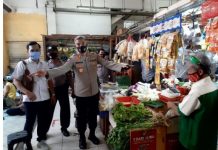 Direktur Binmas Polda Metrojaya Pantau Pasar Santa Kebayoran Baru Jakarta Selatan.