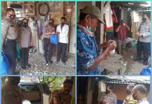 Polda Metrojaya membagikan sembako di 4(empat) titik secara serentak.