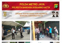 *Cegah Penyebaran Virus Covid-19 Polresta Bandara Soekarno-Hatta Gelar Ops yustisi*
