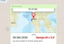 Gempa 5,4 Magnitudo Guncang Mamuju Tengah, Tak Berpotensi Tsunami