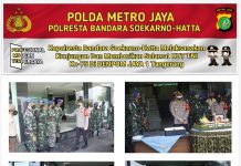 *Hut Tni Ke-75 Polresta Bandara Soetta Berikan Kejuta Denpon Jaya 1 Tangerang Dan Yonif 203*