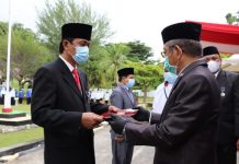 *Gubernur Sulbar Inspektur Upacara HUT HAB,Serukan Hidup Rukun Antara Umat Beragama*