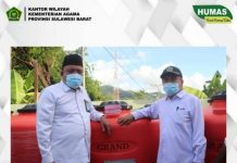 *Satgas Bersama Kanwil Kemenag Sulbar Menyuplai Puluhan Tandon Untuk Masjid Dimalunda Dan Ulumanda Kab.Majene Sulbar*
