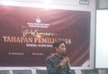 Kpu Mamuju Menggelar Peluncuran Tahapan Pemilu 2024 Yang Disaksikan Secara Daring.
