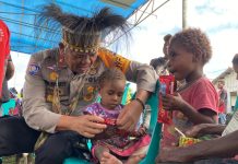 Kakorbinmas Baharkam Polri Pimpin Giat Kunjungan Kerja Tim Asistensi Dan Supervisi Serta Evaluasi Ops Damai Cartenz 2022 Diwilayah Yahukimo Papua.