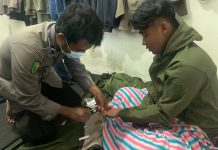 Tim Medis Satgas Binmas Ops Damai Cartenz Cek Kesehatan Personil Secara Teratur Dan berkesinambungan.