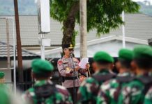 Kapolda Sulbar Memimpin Apel Gelar Pasukan Pengamana Atas Kunjungan Kerja Wapres Ri Kamis Besok.