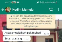 Penipu Gaya baru Marajalela Dimedia Sosial Catum Kodim 1418 Binanga Padahal Mamuju.