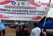 Pembukaan Jambore Dan Pelantikan Pengurus Kwartir Ranting Pramuka Kecamatan Tommo.
