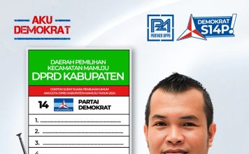 Pilihan Generasi Muda Calon Anģgota DPRD Mamuju 2024 Dapil 1 Kec.Mamuju Dari Partai Demokrat.