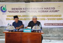 Dewan Kemakmuran Masjid Jami Nurul Hijrah Axuri Gelar Rapat Kerja Sekaligus Pemilihan Ketua.