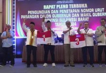Kpu Sulbar Gelar Penetapan Dan Pengundian Calon Gubernur Dan Wakil Gubernur Sulbar Di Grand Maleo Hotel& Convention Mamuju.