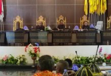 Dalam Rapat Paripurna DPRD Mamuju Periode 2024- 2029 Resmi Menetapkan 6 Fraksi.