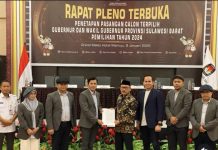 KPU Sulawesi Barat Tetapkan SDK- JSM Sebagai Pemenang Pilgub 2024.