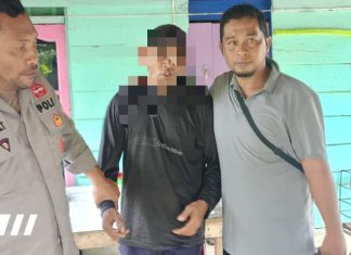Polsek Sampaga Amankan Terduga Pelaku Percobaan Pemerkosaan Terhadap Anak Tiri Di Kecamatan Sampaga Mamuju.
