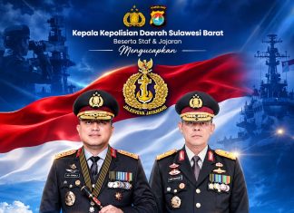 Dirgahayu TNI Angkatan Laut, Kapolda Sulbar Titip Doa Dan Harapan Semakin Kuat,Semakin Di cintai Rakyat.