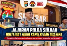 Polda Sulbar Ikut Kajian Daring Bersama Gus Baha,Jaga Sholat Dan Perbaiki Akhlak Untuk Tingkatkan Pelayanan Masyarakat