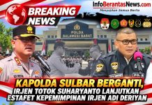 Kapolda Sulbar Berganti,Irjen Totok Suharyanto Lanjutkan Estafet Kepemimpinan Irjen Deriyan