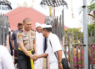 Merawat Toleransi Ditanah Malaqbi, Kapolda Sulbar Gelar Minggu Kasih Di Pura Agung Sthana Dewata